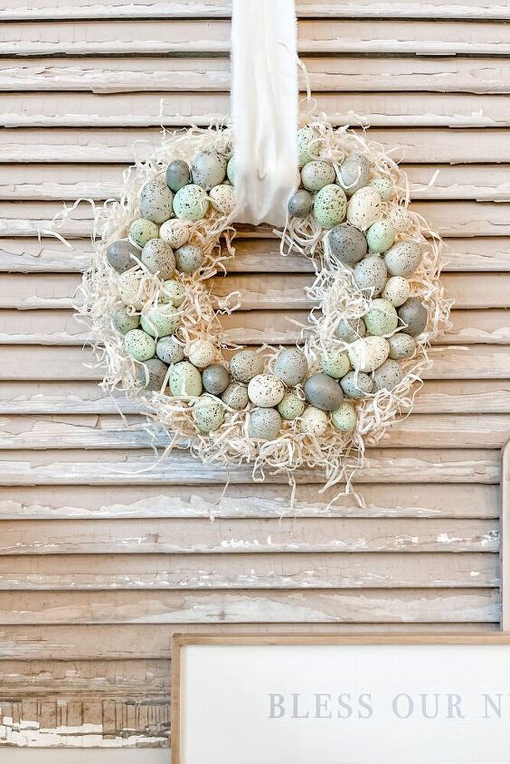 speckled egg wreath diy