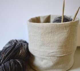 linen fabric basket tutorial