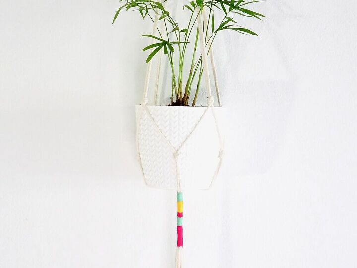 colgador de plantas fcil con bloques de colores