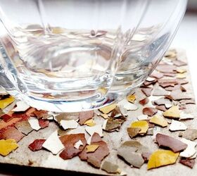 s 12 reasons to save your eggshells this week, Decorate coasters with them