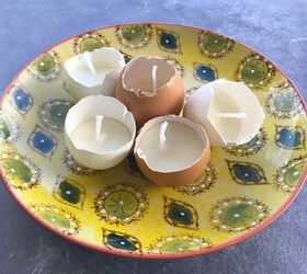 s 12 reasons to save your eggshells this week, Fill them with wax for simple candles