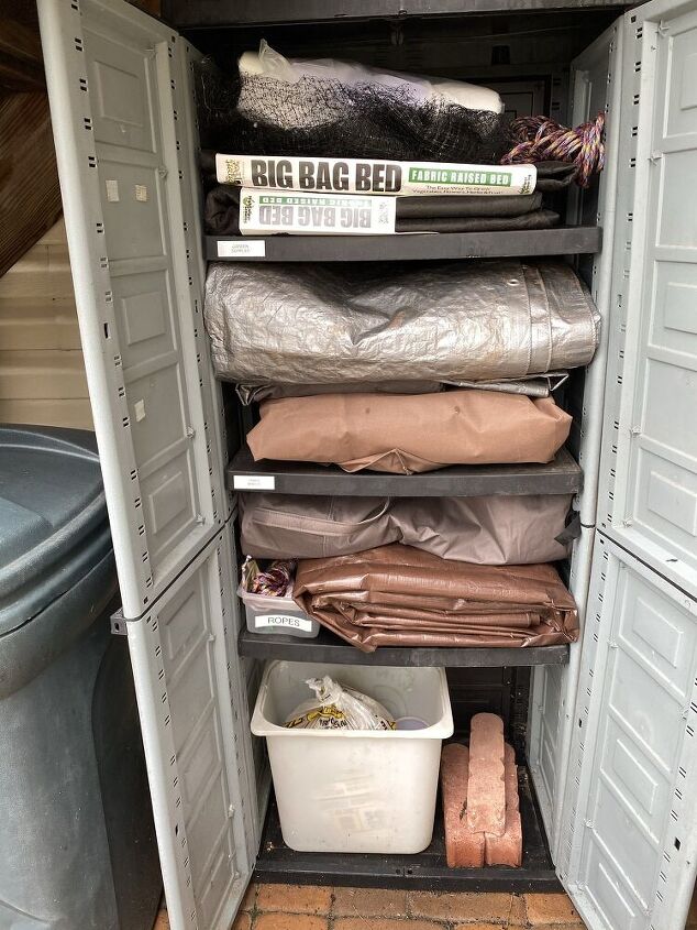 affordable ways to organize outside storage cabinets