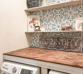 Simple Inexpensive DIY Laundry Room Countertop - Iekel Road Home