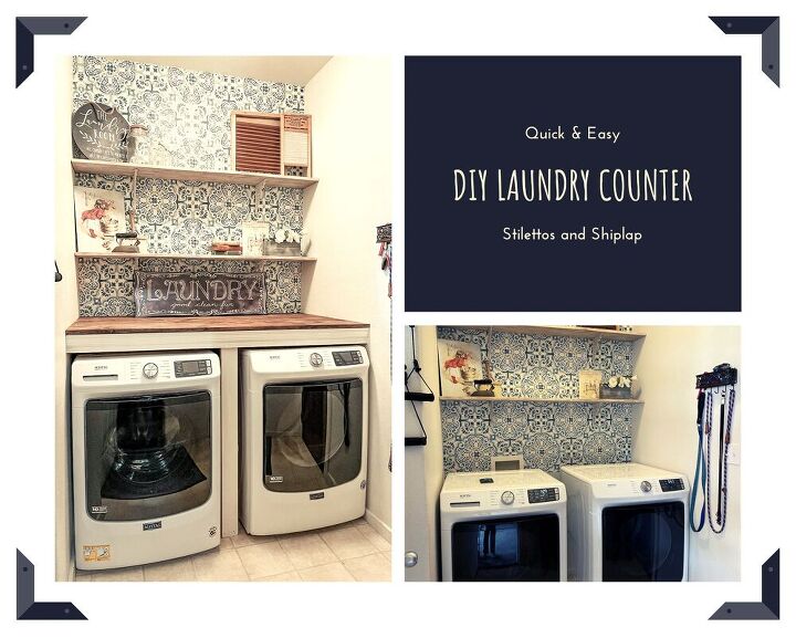 quick and easy diy laundry counter