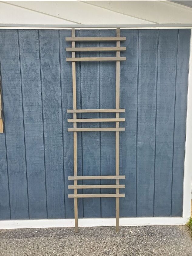 how to make a simple ladder trellis, Finished Trellis