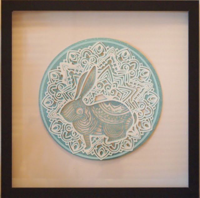 decoracin de pascua mandala de conejo en capas