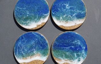 Sand and Resin Ocean Coasters