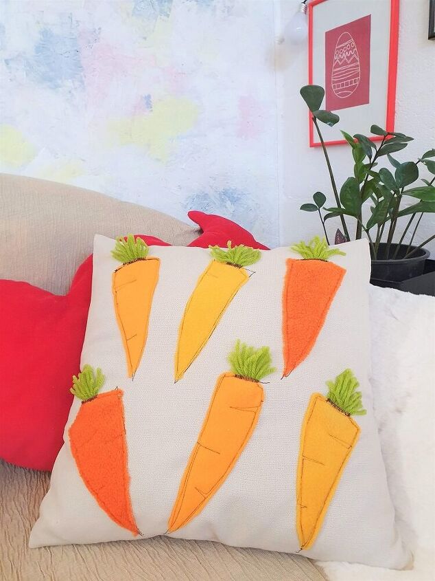 decorao de primavera diy a charmosa almofada de cenoura que voc pode fazer