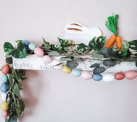 how i made two easter garlands with cheap eggs