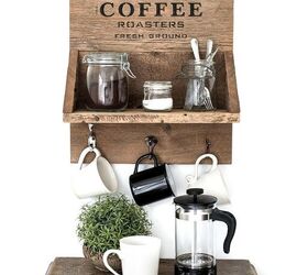 Make a Rustically Cool Coffee-themed Shelf... for Compact Spaces!