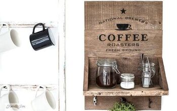 Haz una estantería rústica con temática de café... ¡para espacios compactos!