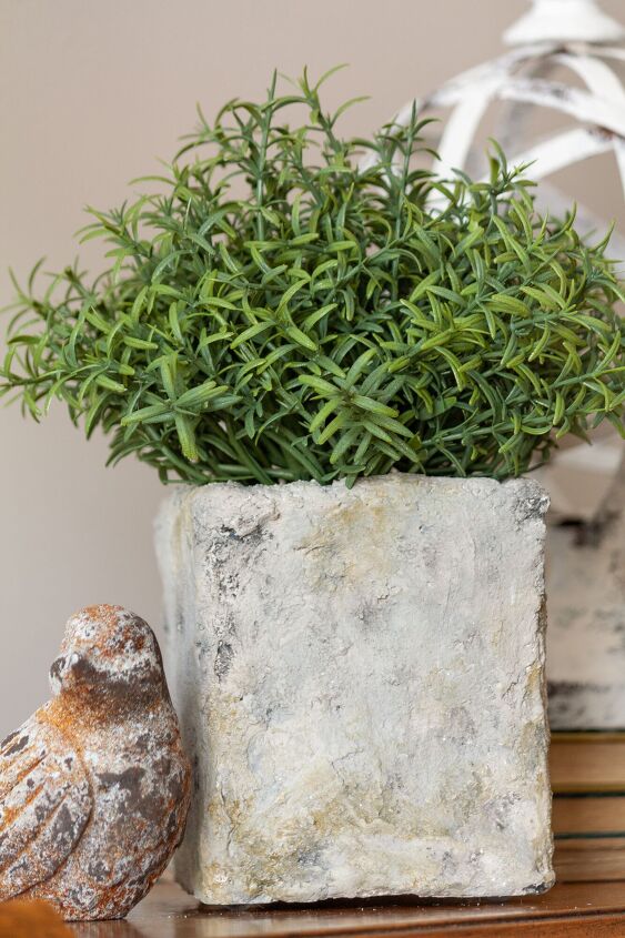 s 13 ways to fake designer planters for a fraction of the cost, Faux Old Stone Pots