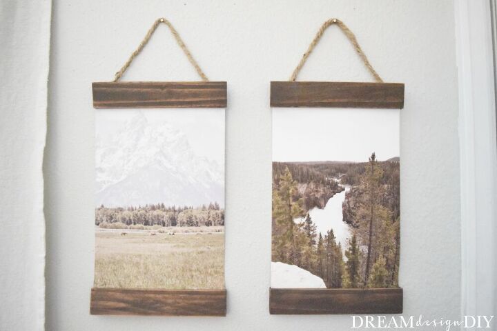 s 25 decor ideas that ll make your living room look magazine worthy, These lovely scrap wood picture hangers