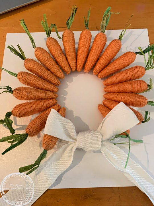 guirnalda de zanahorias con cordel