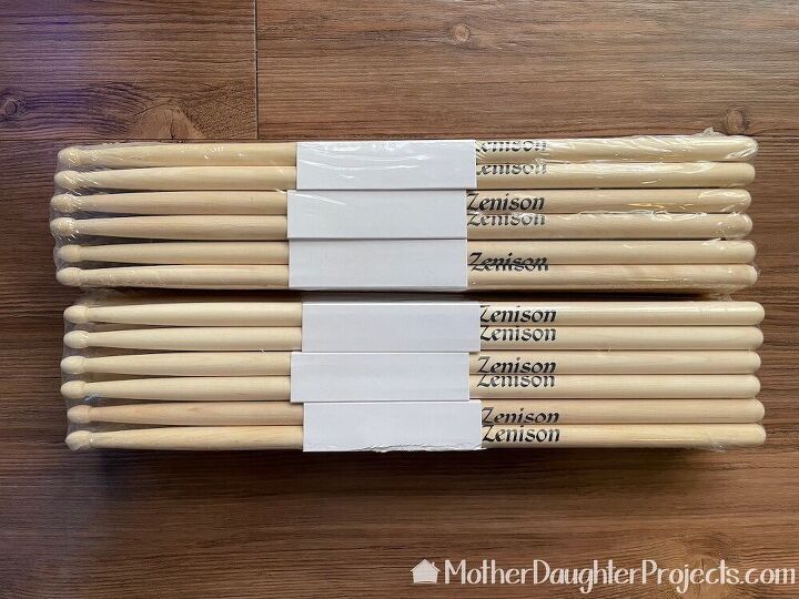 easy diy wall art with drumsticks