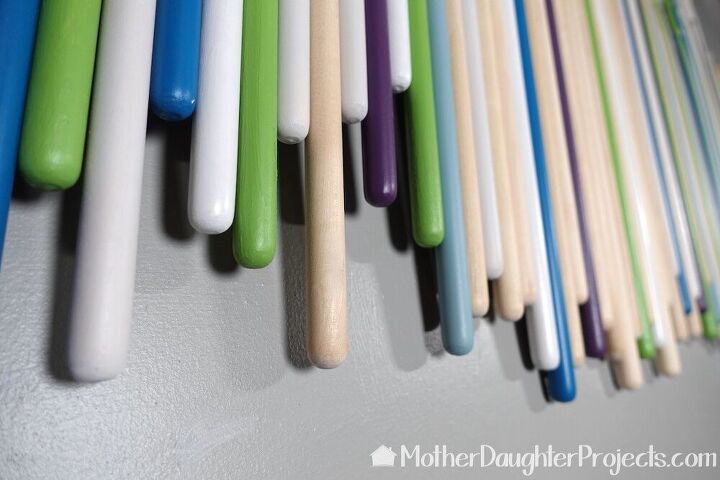 easy diy wall art with drumsticks