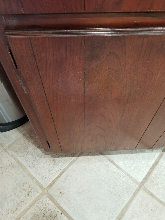 q front paneling on kitchen cabinets coming loose