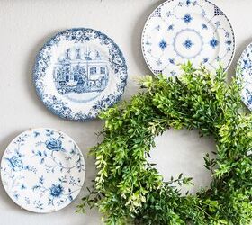 vintage plate wreath for the wall