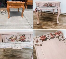 floral nightstand makeover