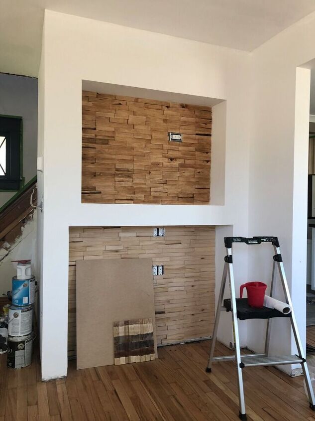 see how we added warmth with a diy wood shim accent wall, picking a stain