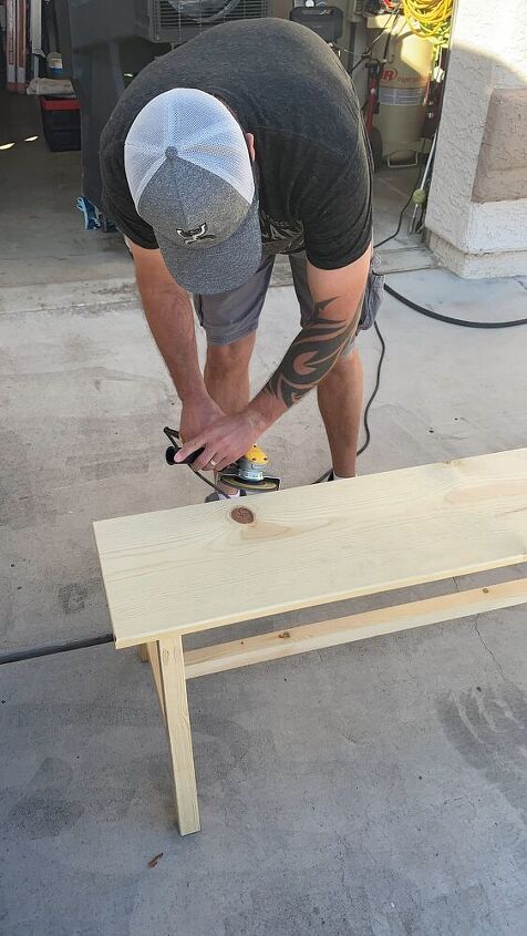 diy how to build cool rustic wood bench for 30