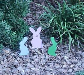 how to make wooden easter bunnies for the garden