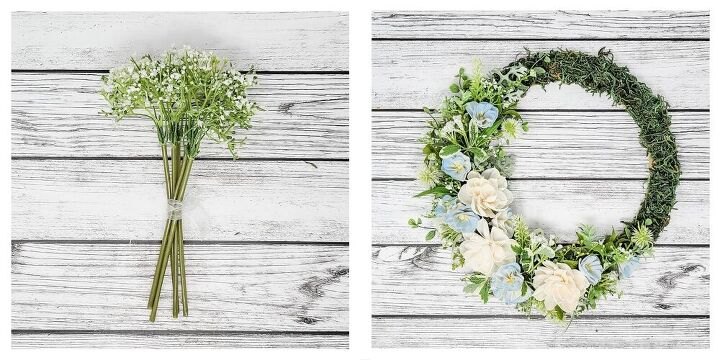 how to make a moss floral wreath, The Final Touch