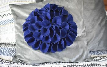 No Sew Pillow Covers With a Felt Flower