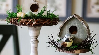 DIY Candlestick Birdhouses