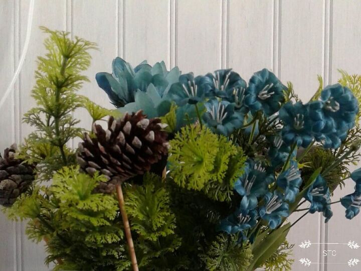 farmhouse styled flower arrangement, Closeup of my Stems