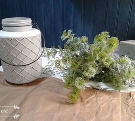 farmhouse styled flower arrangement, Sprayed Greenery
