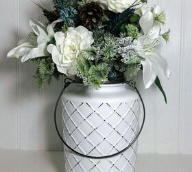 farmhouse styled flower arrangement, Completed Arrangement