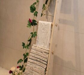s 13 incredibly easy furniture builds that ll impress your friends, This decorative wooden towel ladder