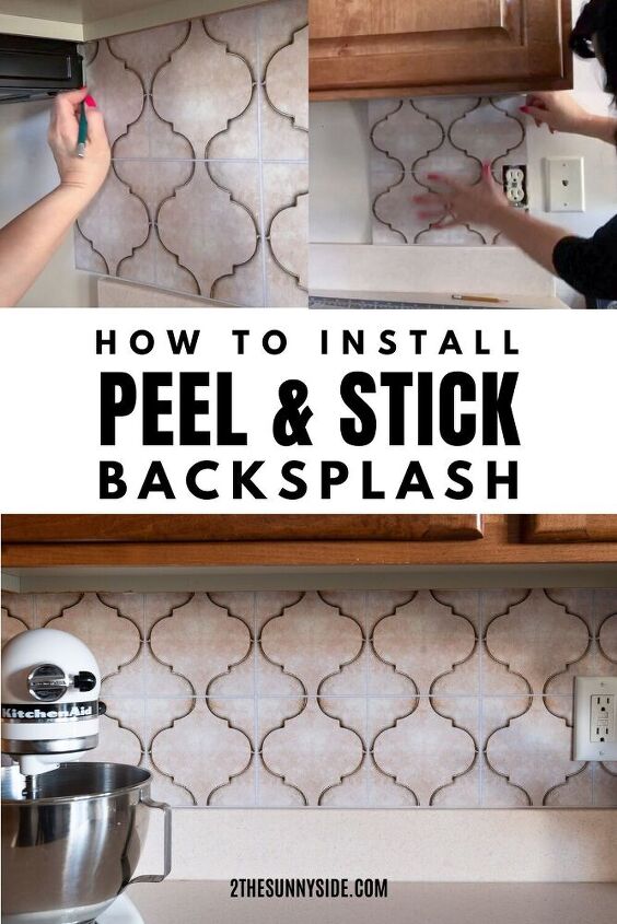 como instalar um peeling e stick backsplash barato facilmente