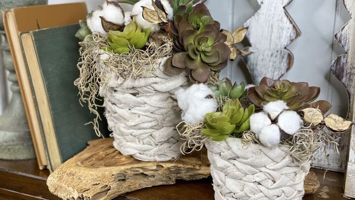 s 16 clever ways to create neutral home decor on a budget, Braided Fabric Pot