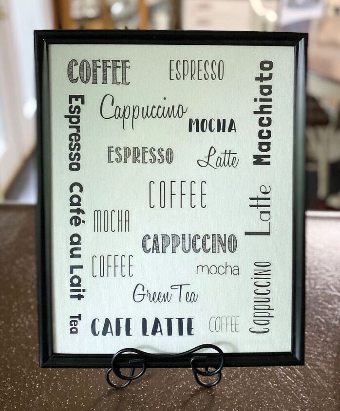 20 bricolajes inteligentes que entusiasman a los amantes del caf, Cartel de barra de caf en blanco y negro