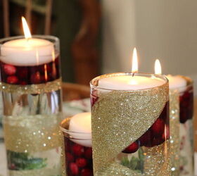 s 16 decorative candle ideas to light up your home, Sparkling cranberry candle holders