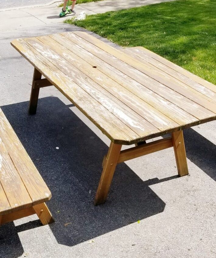 how to refinish a wooden picnic table in 4 easy steps