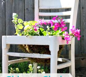 20 whimsical garden ideas that ll make your neighbors stop and stare, This chippy chair flower planter