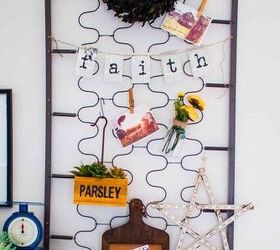 how to decorate with repurposed crib springs