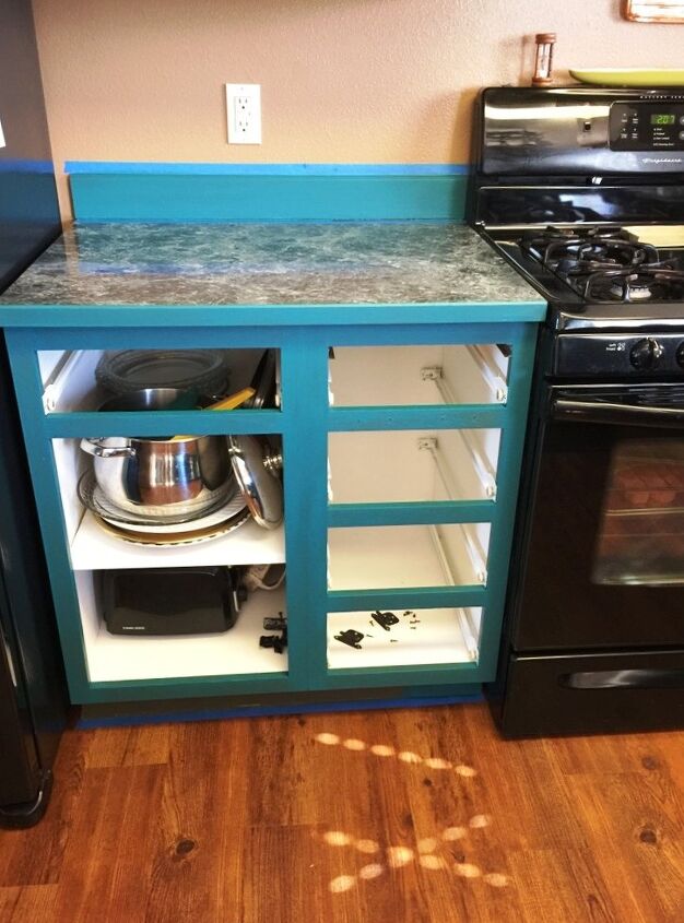 pintei meus armrios de cozinha de azul marinho