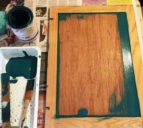 i painted my kitchen cabinets teal