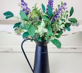spring floral pitcher arrangement, Add Paper Lilacs