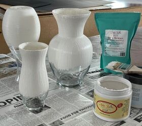 farmhouse textured diy vases