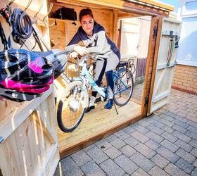 diy bike shed with free plans 7ft x 4ft