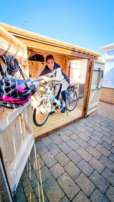 diy bike shed with free plans 7ft x 4ft