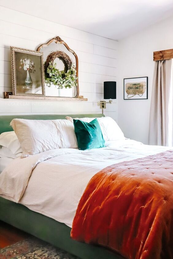 s go green with 18 gorgeous makeover ideas, Give your bed frame a velvety appearance