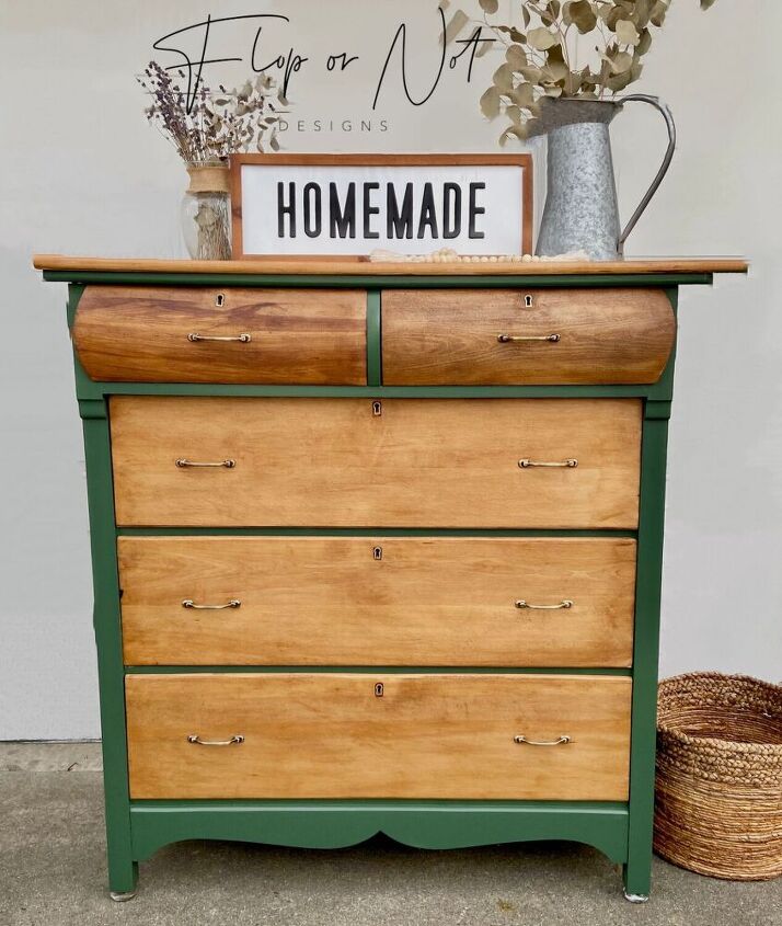 s go green with 18 gorgeous makeover ideas, Refresh an antique dresser