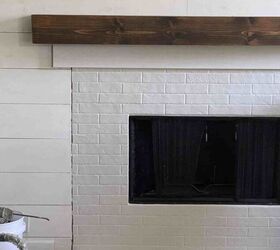 our diy faux brick fireplace