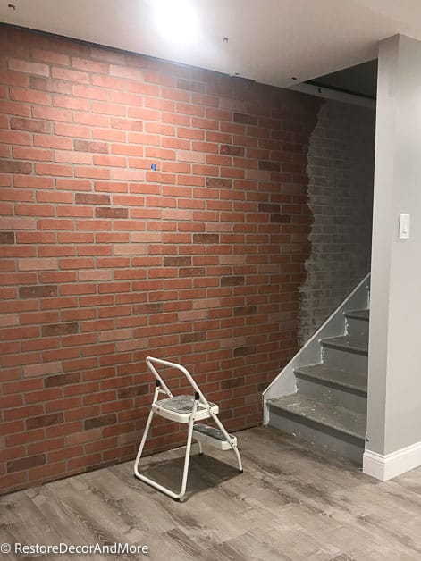 diy faux brick wall accent wall